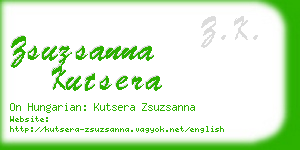 zsuzsanna kutsera business card